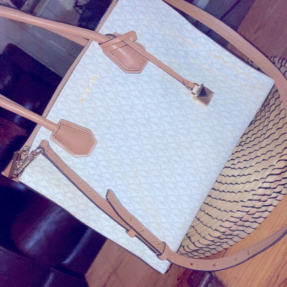MICHAEL KORS MERCER LG SATCHEL SHOULDER LEATHER BAG 💼 - Picture 4 of 16